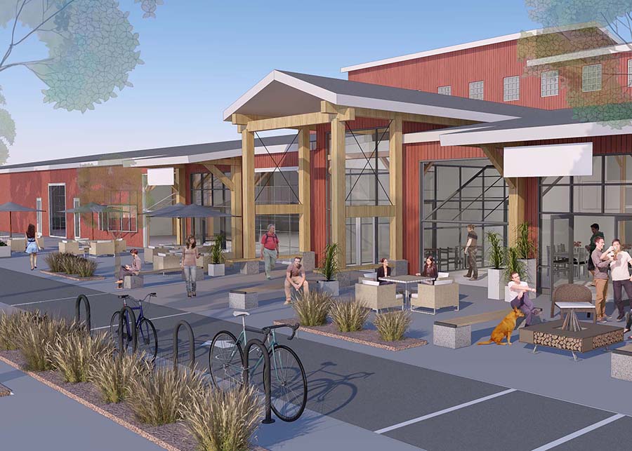first renderings of Arizona come alive with shops, patio seating, bike lanes and parking